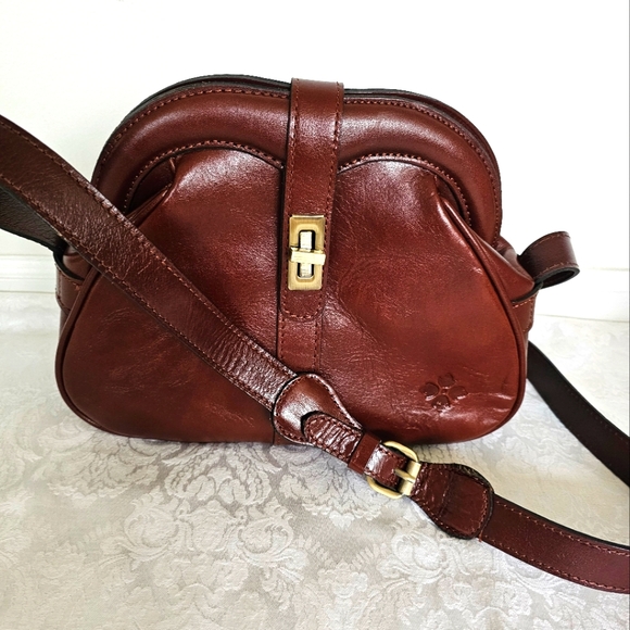 Patricia Nash Rich Brown Leather Crossbody Bag - Picture 14 of 15
